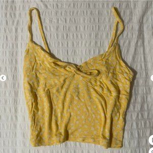 floral cropped tank top
